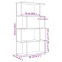 Librería divisora 4 niveles madera roble Sonoma 70x24x129 cm de , Librerías y estanterías - Ref: Foro24-858104, Precio: 56,52...