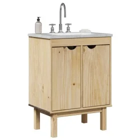 Mueble de lavabo de baño OTTA madera maciza de pino 59x40x80 cm de , Tocadores de baño - Ref: Foro24-4013460, Precio: 122,06 ...