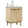 Mueble de lavabo de baño OTTA madera maciza de pino 59x40x80 cm de , Tocadores de baño - Ref: Foro24-4013460, Precio: 122,06 ...
