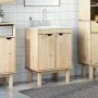 Mueble de lavabo de baño OTTA madera maciza de pino 59x40x80 cm de , Tocadores de baño - Ref: Foro24-4013460, Precio: 122,06 ...
