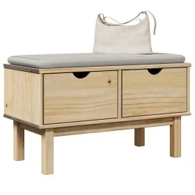 OTTA solid pine wood entryway bench 80x40x45 cm by , Benches for halls and storage - Ref: Foro24-4013462, Price: 86,96 €, Dis...