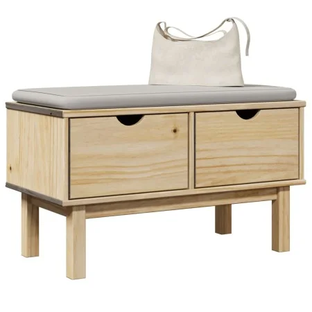 Banco de recibidor OTTA madera maciza de pino 80x40x45 cm de , Bancos para recibidores y almacenamiento - Ref: Foro24-4013462...
