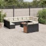 Set de sofás de jardín y cojines 13 pzas ratán sintético negro de , Conjuntos de jardín - Ref: Foro24-3260530, Precio: 786,02...