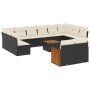 Set de sofás de jardín y cojines 13 pzas ratán sintético negro de , Conjuntos de jardín - Ref: Foro24-3260530, Precio: 786,02...