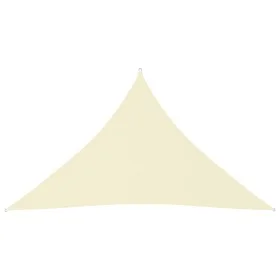 Toldo de vela triangular tela Oxford color crema 4x4x5,8 m de vidaXL, Sombrillas - Ref: Foro24-135232, Precio: 36,48 €, Descu...