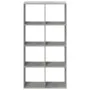 Librería divisora madera gris hormigón 69,5x29x137,5 cm de , Librerías y estanterías - Ref: Foro24-858024, Precio: 69,13 €, D...