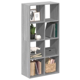 Librería divisor madera ingeniería gris Sonoma 69,5x29x137,5 cm de , Librerías y estanterías - Ref: Foro24-858026, Precio: 67...