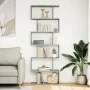 Librería divisora 6 niveles madera gris hormigón 70x24x193 cm de , Librerías y estanterías - Ref: Foro24-858087, Precio: 70,4...