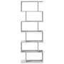 Librería divisora 6 niveles madera gris hormigón 70x24x193 cm de , Librerías y estanterías - Ref: Foro24-858087, Precio: 70,4...