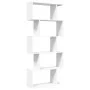 Librería divisor 5 niveles madera ingeniería blanco 70x24x161cm de , Librerías y estanterías - Ref: Foro24-858093, Precio: 61...