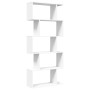 Librería divisor 5 niveles madera ingeniería blanco 70x24x161cm de , Librerías y estanterías - Ref: Foro24-858093, Precio: 62...