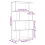Librería divisor 4 niveles madera ingeniería blanco 70x24x129cm de , Librerías y estanterías - Ref: Foro24-858102, Precio: 56...