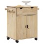 Carrito de cocina OTTO madera maciza de pino 71x45x80 cm de , Carros de cocina y comedor - Ref: Foro24-4013464, Precio: 147,0...