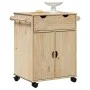Carrito de cocina OTTO madera maciza de pino 71x45x80 cm de , Carros de cocina y comedor - Ref: Foro24-4013464, Precio: 124,8...