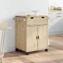 Carrito de cocina OTTO madera maciza de pino 71x45x80 cm de , Carros de cocina y comedor - Ref: Foro24-4013464, Precio: 124,8...