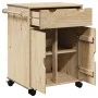 Carrito de cocina OTTO madera maciza de pino 71x45x80 cm de , Carros de cocina y comedor - Ref: Foro24-4013464, Precio: 124,8...