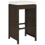 Taburetes de bar de jardín con cojines 4 uds ratán PE marrón de , Sillas de jardín - Ref: Foro24-368688, Precio: 257,16 €, De...