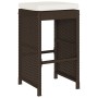 Taburetes de bar de jardín con cojines 4 uds ratán PE marrón de , Sillas de jardín - Ref: Foro24-368688, Precio: 228,80 €, De...