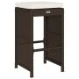 Taburetes de bar de jardín con cojines 4 uds ratán PE marrón de , Sillas de jardín - Ref: Foro24-368688, Precio: 257,16 €, De...