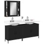 Set de muebles de baño 3 piezas madera contrachapada negro de , Muebles de baño - Ref: Foro24-3214730, Precio: 171,48 €, Desc...