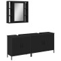 Set de muebles de baño 3 piezas madera contrachapada negro de , Muebles de baño - Ref: Foro24-3214730, Precio: 171,48 €, Desc...