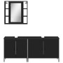 Set de muebles de baño 3 piezas madera contrachapada negro de , Muebles de baño - Ref: Foro24-3214730, Precio: 171,48 €, Desc...