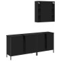 Set de muebles de baño 3 piezas madera contrachapada negro de , Muebles de baño - Ref: Foro24-3214730, Precio: 171,48 €, Desc...