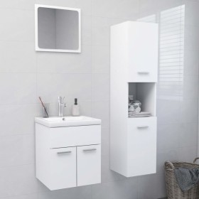 Juego de muebles de baño madera de ingeniería blanco de , Muebles de baño - Ref: Foro24-3071126, Precio: 176,60 €, Descuento: %