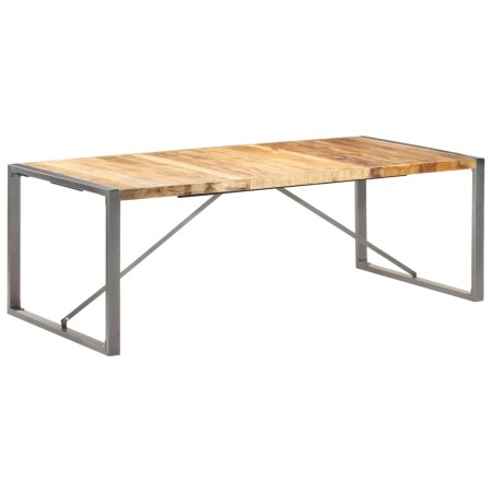 Mesa de comedor madera maciza de mango rugosa 220x100x75 cm de , Mesas de cocina y de comedor - Ref: Foro24-321566, Precio: 3...