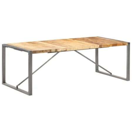 Mesa de comedor madera maciza de mango rugosa 220x100x75 cm de , Mesas de cocina y de comedor - Ref: Foro24-321566, Precio: 3...