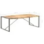 Mesa de comedor madera maciza de mango rugosa 220x100x75 cm de , Mesas de cocina y de comedor - Ref: Foro24-321566, Precio: 3...