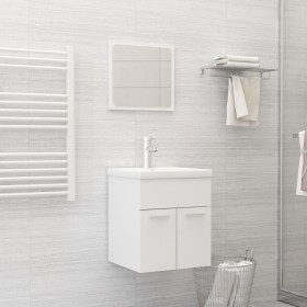 Conjunto de muebles de baño madera de ingeniería blanco de , Muebles de baño - Ref: Foro24-3070856, Precio: 122,89 €, Descuen...