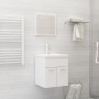 Conjunto de muebles de baño madera de ingeniería blanco de , Muebles de baño - Ref: Foro24-3070856, Precio: 122,89 €, Descuen...