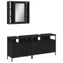 Set de muebles de baño 3 piezas madera contrachapada negro de , Muebles de baño - Ref: Foro24-3214725, Precio: 182,23 €, Desc...