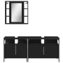 Set de muebles de baño 3 piezas madera contrachapada negro de , Muebles de baño - Ref: Foro24-3214725, Precio: 182,23 €, Desc...