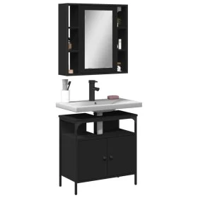 Badezimmermöbel-Set, 2-teilig, Sperrholz, Schwarz von , Badezimmermöbel - Ref: Foro24-3214715, Preis: 115,80 €, Rabatt: %