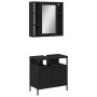Juego de muebles de baño 2 pzas madera contrachapada negro de , Muebles de baño - Ref: Foro24-3214715, Precio: 118,23 €, Desc...