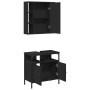 Juego de muebles de baño 2 pzas madera contrachapada negro de , Muebles de baño - Ref: Foro24-3214715, Precio: 118,23 €, Desc...