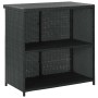 Set mesa y sillas de bar jardín 3 piezas ratán sintético negro de vidaXL, muebles para cocinas y comedores - Ref: Foro24-3134...