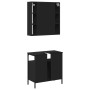 Juego de muebles de baño 2 pzas madera contrachapada negro de , Muebles de baño - Ref: Foro24-3214715, Precio: 118,23 €, Desc...
