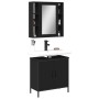 Juego de muebles de baño 2 pzas madera contrachapada negro de , Muebles de baño - Ref: Foro24-3214720, Precio: 121,47 €, Desc...