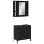 Juego de muebles de baño 2 pzas madera contrachapada negro de , Muebles de baño - Ref: Foro24-3214720, Precio: 121,47 €, Desc...