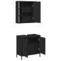 Juego de muebles de baño 2 pzas madera contrachapada negro de , Muebles de baño - Ref: Foro24-3214720, Precio: 121,47 €, Desc...