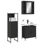 Set de muebles de baño 3 piezas madera contrachapada negro de , Muebles de baño - Ref: Foro24-3214760, Precio: 172,90 €, Desc...