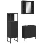 Set de muebles de baño 3 piezas madera contrachapada negro de , Muebles de baño - Ref: Foro24-3214760, Precio: 172,90 €, Desc...