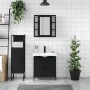 Set de muebles de baño 3 piezas madera contrachapada negro de , Muebles de baño - Ref: Foro24-3214760, Precio: 172,90 €, Desc...