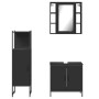 Set de muebles de baño 3 piezas madera contrachapada negro de , Muebles de baño - Ref: Foro24-3214760, Precio: 172,90 €, Desc...