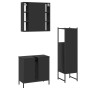 Set de muebles de baño 3 piezas madera contrachapada negro de , Muebles de baño - Ref: Foro24-3214760, Precio: 172,90 €, Desc...