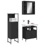 Set de muebles de baño 3 piezas madera contrachapada negro de , Muebles de baño - Ref: Foro24-3214755, Precio: 170,68 €, Desc...