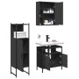 Set de muebles de baño 3 piezas madera contrachapada negro de , Muebles de baño - Ref: Foro24-3214755, Precio: 170,68 €, Desc...